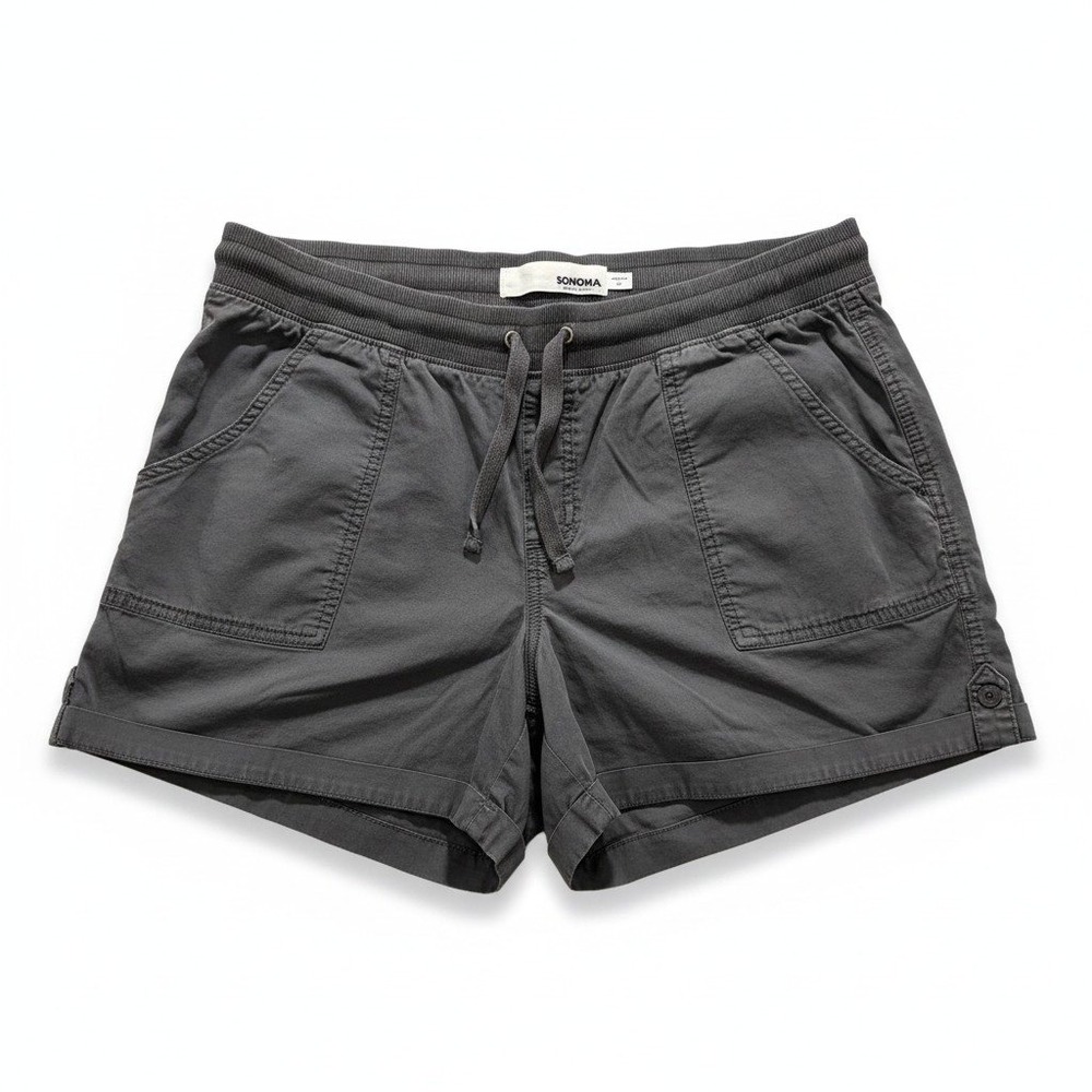 Sonoma Womens 16 Gray Casual Cargo Shorts Coastal Athleisure Summer Utility